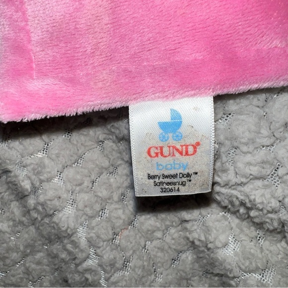 GUND Baby Berry Sweet Dolly Pink Lovey Satin Snug Security Blanket 12” READ - Picture 5 of 16